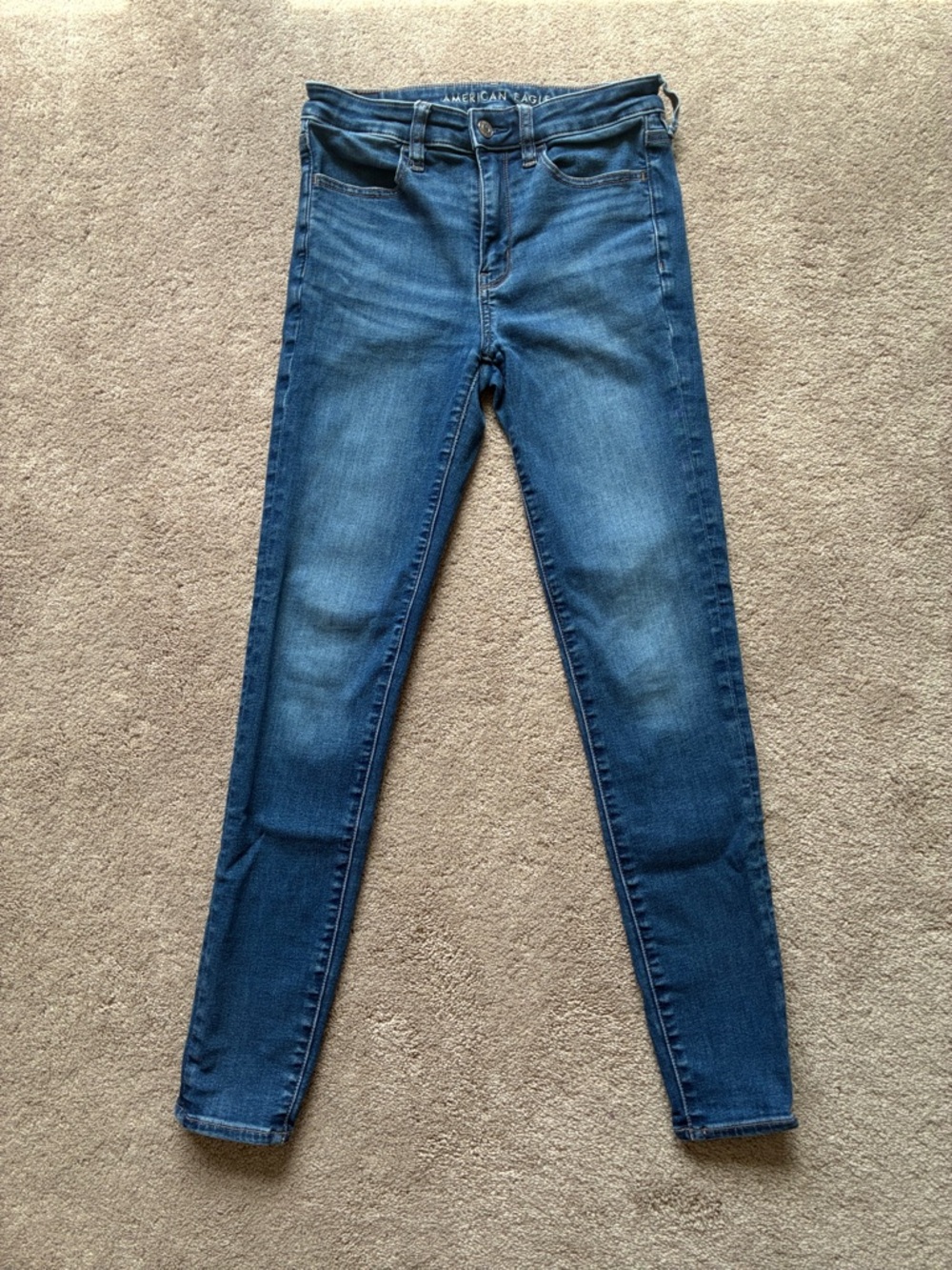 American Eagle Outfitters Dark Blue Skinny Women size 6 high-rise jeggings